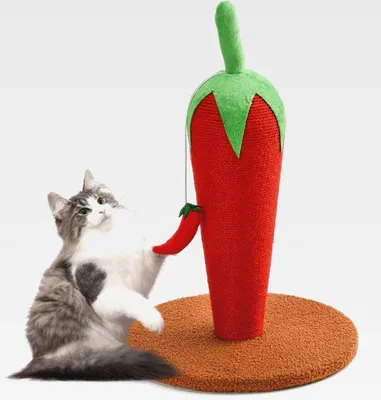 Produktbild von Kratzsäule für Katzen, 43cm Chili Kratzbaum Klein, Natursisal Kratzstamm für Indoor Katzen