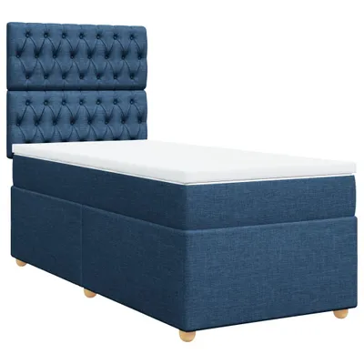Productafbeelding van vidaXL Boxspringbed met matras, blauw, 90x200 cm, stof