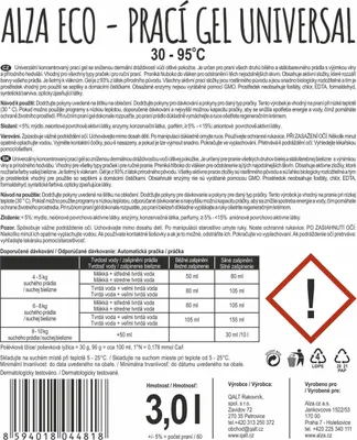Produktbild von AlzaEco Universal-Waschgel 3 l (60 Wäschen)
