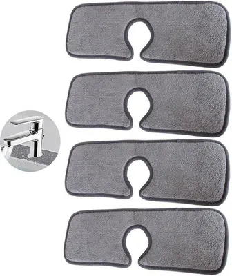 Immagine prodotto di Tappetino assorbente per lavello, grigio, 4 pezzi, per lavare i piatti