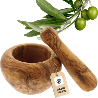 Produktbild von Hofmeister Mörser & Stößel Oivenholz 11 cm Stampfer Gewürze Kräuter Gewürzmühle