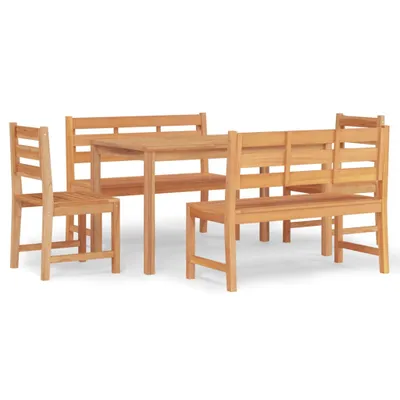 Immagine prodotto di vidaXL Set da pranzo da giardino in teak massiccio da 5 pezzi