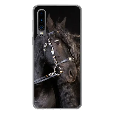 Produktbild von MuchoWow® Handyhülle Schutzhülle Hülle für Huawei P30 Pferd - Halfter - Mähne Silikon Softcase Handy Hülle - Kartenbesitzer