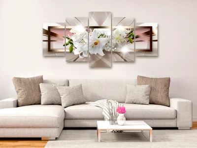 Produktbild von BLUMEN LILIEN Acrylglasbild Modern Wandbild Glasbilder Bilder b-A-0364-k-m