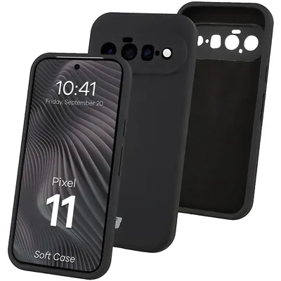 Produktbild von Silikon Handyhülle für Google Pixel 11, Bizon Soft Case, Schwarz