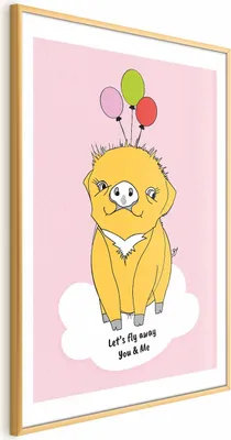 Produktbild von Posterpapier Poster - Sky Pig 40x60 cm Für Kinder e-A-0112-ao-a