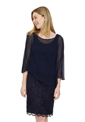 Produktbild von Vera Mont Damen 0095/4805 Kleid, Blau, 44 EU