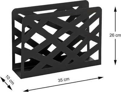 Produktbild von Famanu Zeitschriftenhalter Metall schwarz - B 35 x D 10 x H 26 cm