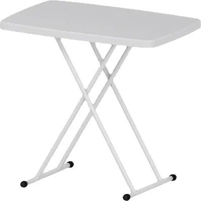 Image de Table pliante, réglable en hauteur, compacte et portable, BLANC