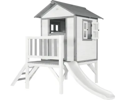 Produktbild von AXI Beach Lodge XL Spielhaus Klassisch - Weiße Rutsche, Spielhaus auf Pfählen, 2 Jahr(e), 1 Tür(en), Rutsche, Grau, Weiß