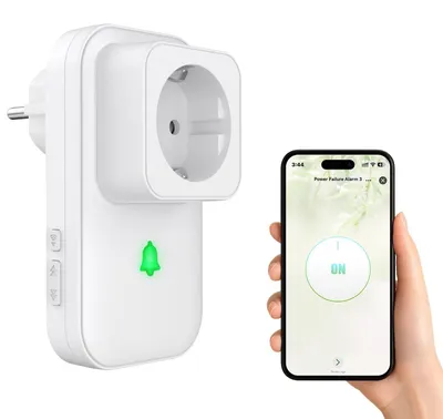 Obrázok produktu pre Detektor výpadku prúdu s Wi-Fi, inteligentná zásuvka s alarmom a upozorneniami v aplikácii