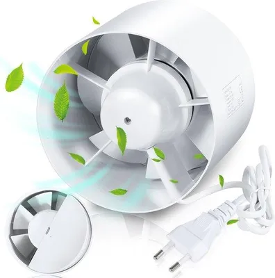 Imagen del producto de Ventilador de extracción con sistema de válvula de retención y conducto de salida de 100 mm