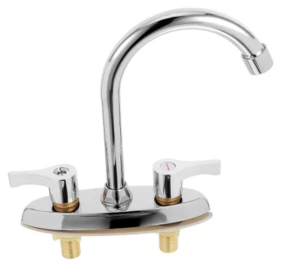 Produktbild von Küchenarmatur mit Wasserhahnschalter für 3-Loch-Spülen in Chrom