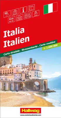 Produktbild von Hallwag Strassenkarte Italien 1:1 Mio.