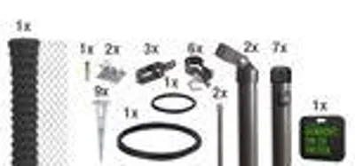 Obrázek produktu pro Alberts 630850 Maschendrahtzaun als Zaun-Komplettset, mit Einschlagbodenhülse, anthrazit-metallic, Höhe 175 cm, Länge 75 m