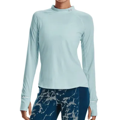 Obrázok produktu pre UNDER ARMOUR OutRun The Cold tréningové tričko s dlhým rukávom dámske 469 - fuse teal/fuse teal/reflexné M