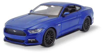 Produktbild von Ford Mustang GT (2015) Modellauto 1:24 blau - Sammlerauto mit beweglichen Teilen
