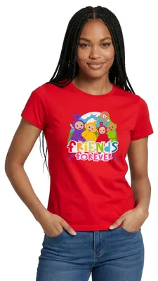 Produktbild von Spreadshirt Teletubbies Friends Forever Süßes Design Frauen T-Shirt, XL, Rot