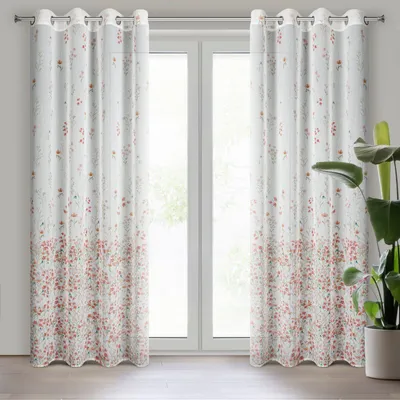 Zdjęcie produktu dla SI SONIA Z 140x250 cm zasłona oczkowa biało-różowa