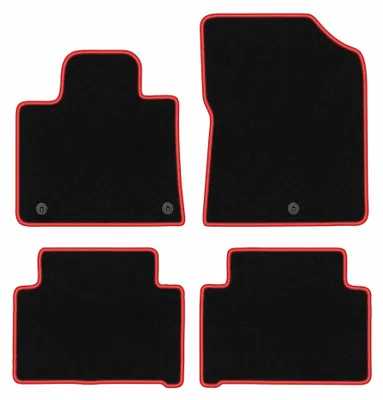 Immagine prodotto di Tappetini in moquette per Kia Sorento IV 2020- (SUV) – set 4 pezzi, nero/rosso, su misura – Wielganizator CARLUX