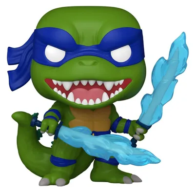 Imagen del producto de Godzilla x Tortugas Ninja POP! Figura de vinilo de animación, Leonardo x Godzilla, 9 cm