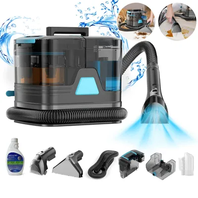 Produktbild von Grenintol Waschsauger 25.000 Pa, Teppich- & Polsterreiniger 400W, Nasssauger mit 2 XL-Tanks (2,0 L + 0,8 L), Fleckenreiniger für Sofa, Auto, Matratze