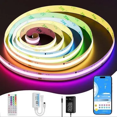 Immagine prodotto di Striscia LED RGB IC - Striscia luminosa flessibile - 5 m - Multicolore