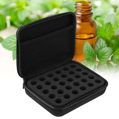 Produktbild von Pouzdro na přenášení esenciálních olejů, organizér pro vnější skladování s tvrdou skořepinou, pouzdro na přenášení 5ml lahví olejů, organizér válečkových lahví