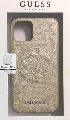 Produktbild von Guess Saffiano 4G Cirlce Gold iPhone 11 Pro 5,8" Cover Schutz-Hülle