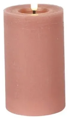 Image de Countryfield LED Bougie de souche rustique 12,5 cm - Rose