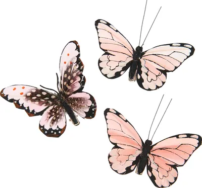Produktbild von Rico Design "Schmetterling mit Clip" Altrosatöne