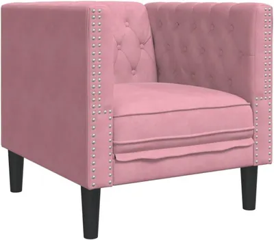 Produktbild von Chesterfield-Sessel aus rosa Samt