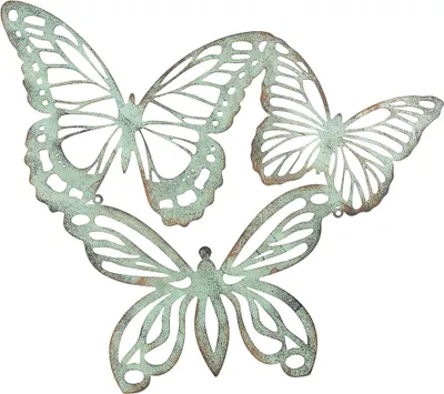 Immagine prodotto di Decorazione da parete Clayre & Eef farfalla 53x45 cm ferro verde