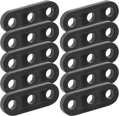 Produktbild von 10 Seilspanner mit 3 Löchern für Camping, universelles Zeltbefestigungszubehör – schwarz, Einheitsgröße