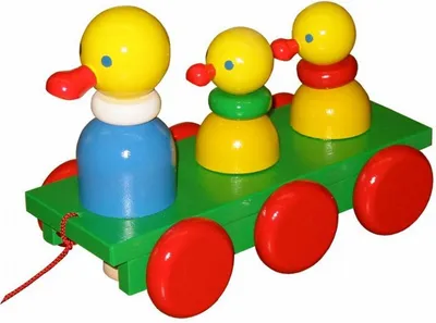 Image de Miva Jouet à tirer en bois 3 canards multicolores éducatif