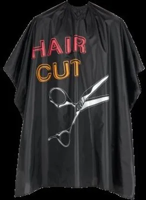 Produktbild von Umhang schwarz Aufdruck HairCut+