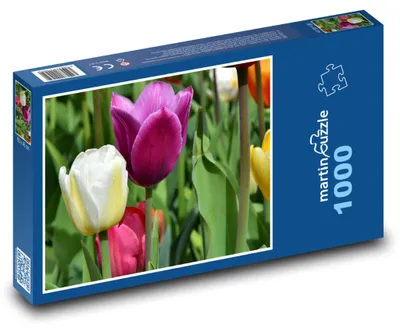 Zdjęcie produktu dla Puzzle 1000 Kolorowe wiosenne tulipany - martinpuzzle