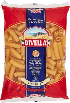 Produktbild von 10x Divella Elicoidali N. 22 Hartweizengrieß Pasta Italienische Nudeln 500g Packung + Italian Gourmet Polpa di Pomodoro 400g Dose