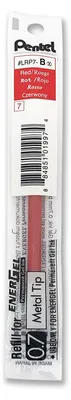 Productafbeelding van 12 stuks Pentel® LRP7-BX navulpunten EnerGel, documentroller met gelinkt, LRP7 - 0,35 mm, rood