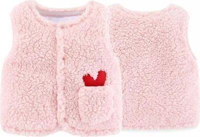 Produktbild von Gemütliche Flanell-Winterweste für Kleinkinder - Warmer ärmelloser Mantel für Jungen und Mädchen, Rosa, 90