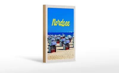 Produktbild von Holzschild Reise 12x18 cm Nordsee Strand Küste Dekoration