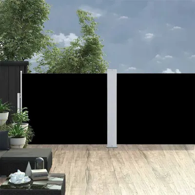 Obrázok produktu pre Maison Exclusive – Výsuvná bočná markíza 140 x 1200 cm, čierna