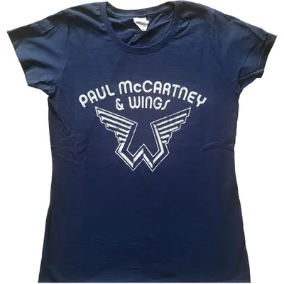 Produktbild von Paul McCartney Wings Logo Navy Blue S Damen T-Shirt