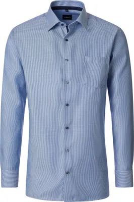 Produktbild von VENTI Herren Businesshemd Langarm Kent Comfort-Fit Blau 47