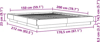 Immagine prodotto di Giroletto con LED rovere Sonoma 150x200 cm materiale a base di legno