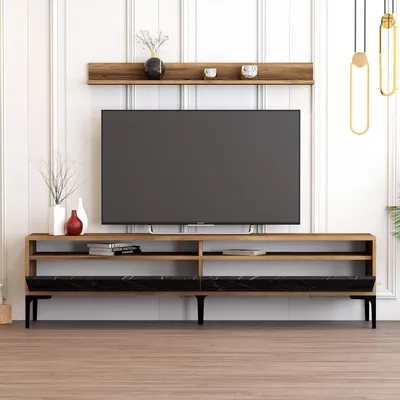 Obrázok produktu pre Skye Decor, Obývacia stena - India (Orech + ?ierna)