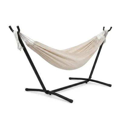 Produktbild von XXL Doppelhängematte mit Stahlgestell für 2 Personen,213×150 cm, 200 kgTragkraft