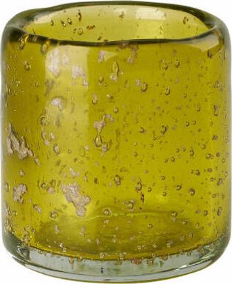 Gift Company Melange Windlicht Bubbles, Teelichthalter, Kerzenhalter, Glas, Grün, H 6 cm, 1064503008