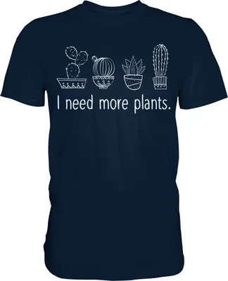 Produktbild von Kaktus Sammler Sukkulenten Pflanzen Kakteen T-Shirt – Navy / 3XL
