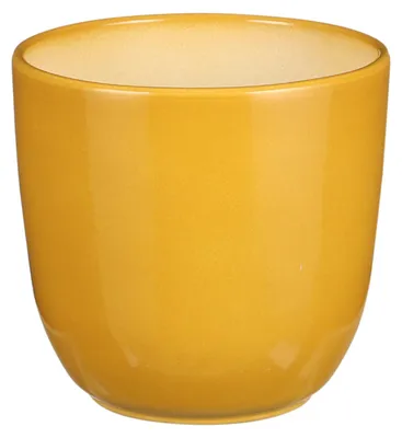 Produktbild von Mica Decorations Blumentopf - ockergelb - Keramik - glanzend - D13.5 x H13 cm